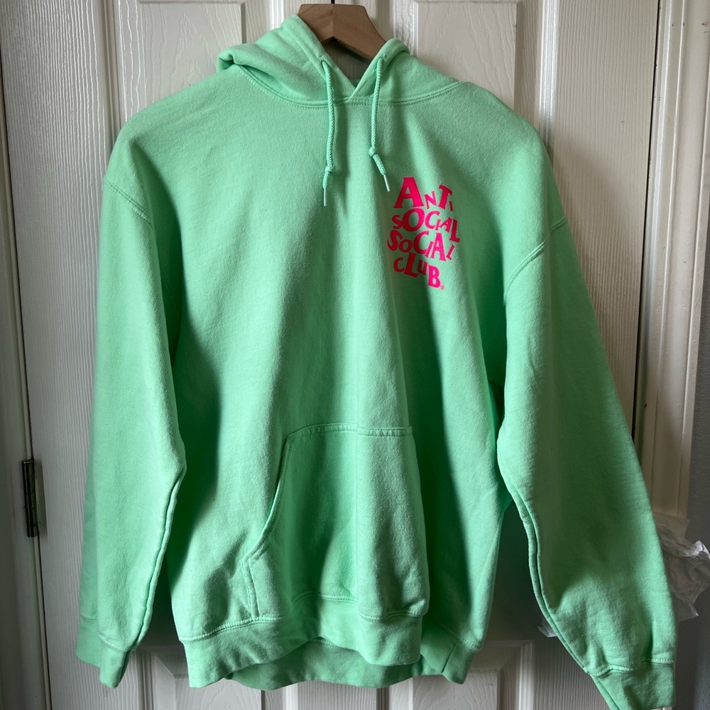 Like New Antisocial Social Club Mint Green Hoodie
